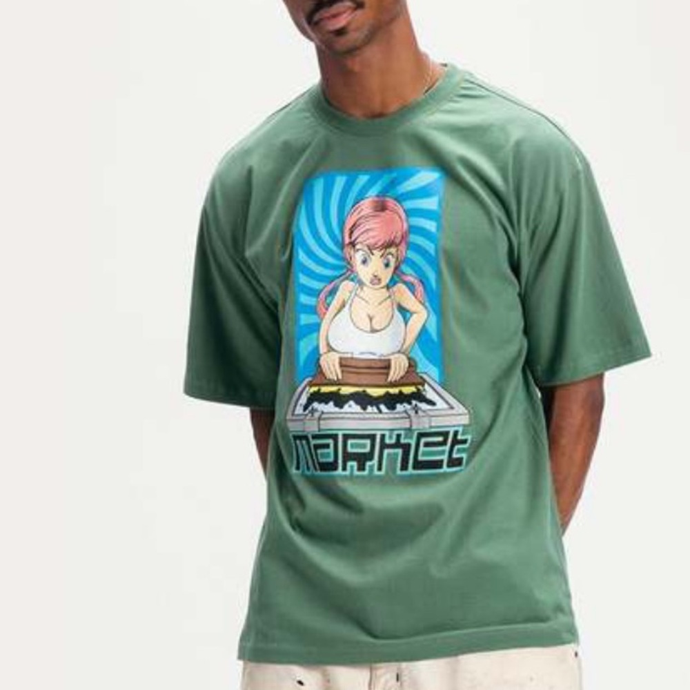 Market Print Shop T-Shirt - Fern